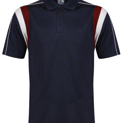Striker Polo Kids Gazelle Sports UK Yes XSB Col I) Navy/ Maroon/ White