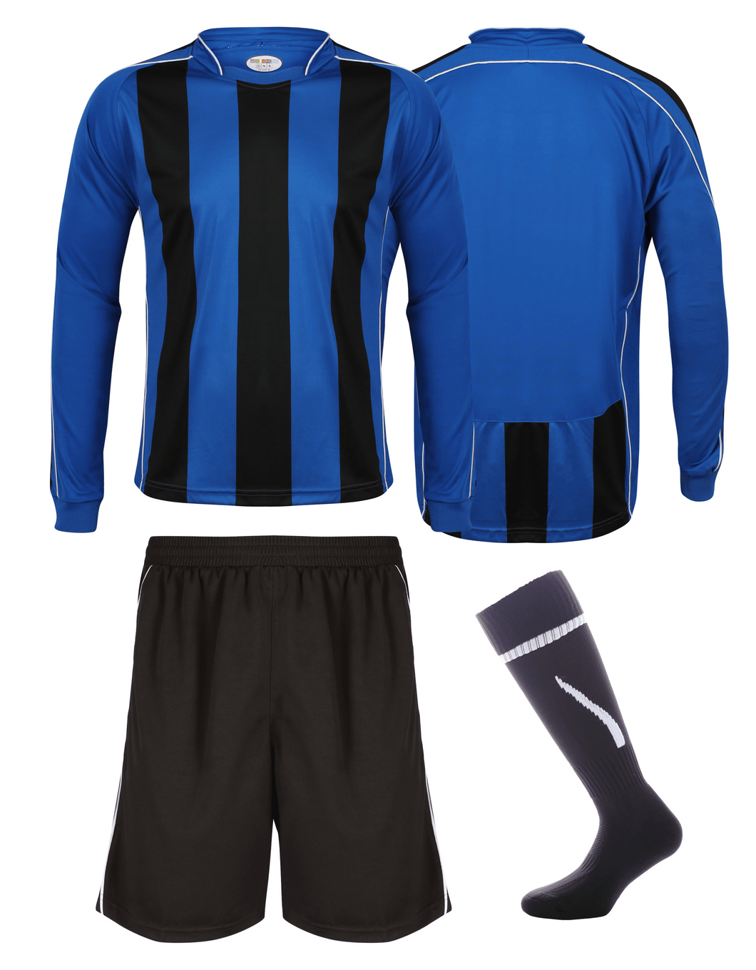 Adults Italia Football Kit Gazelle Sports UK Yes XS Col A) Royal Blue/ Black/ White