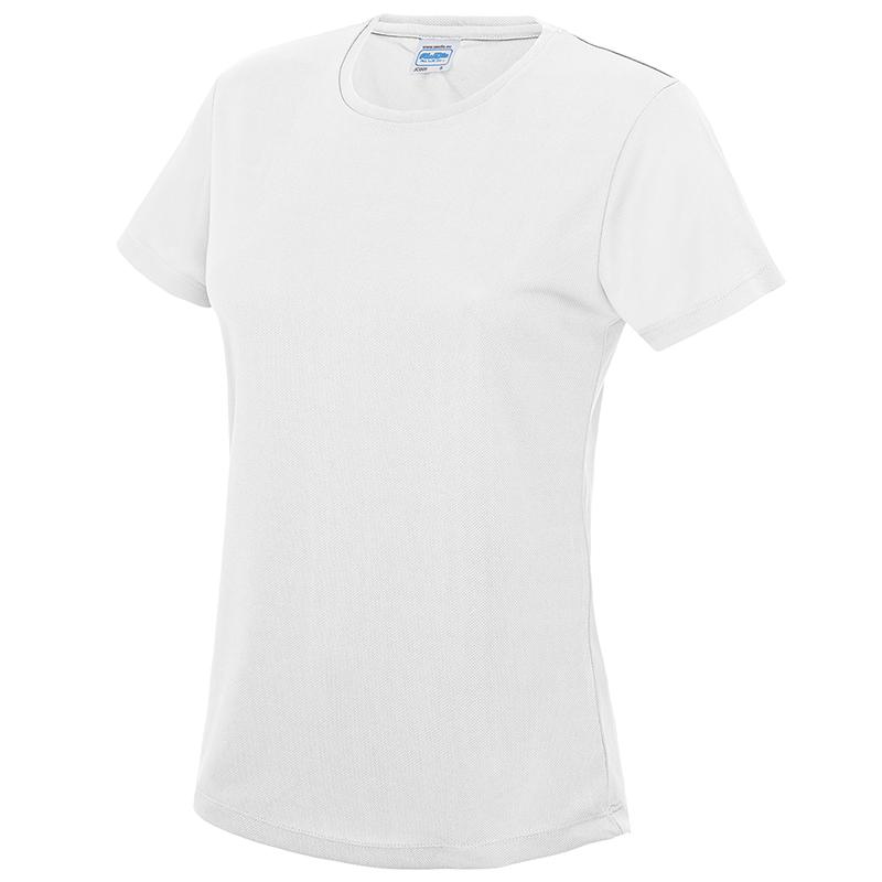Womens Cool Dry T -Shirt JC005 Gazelle Sports UK Yes XS/8 White