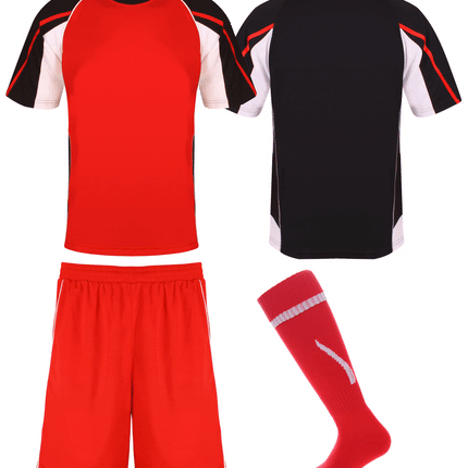 Kids Teamstar Kits Gazelle Sports UK XSJ/26 G Black/Red/White YES