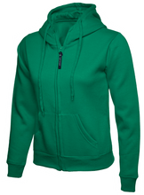 Load image into Gallery viewer, Womens Uneek Zip Up Hoody UC505 Sweatshirts / Hoodies Gazelle Sports UK XS/8 Green Yes