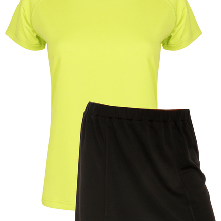 Ladies Netball / Hockey / Rounders Team Kits Gazelle Sports UK XS/8 LIME/BLACK YES