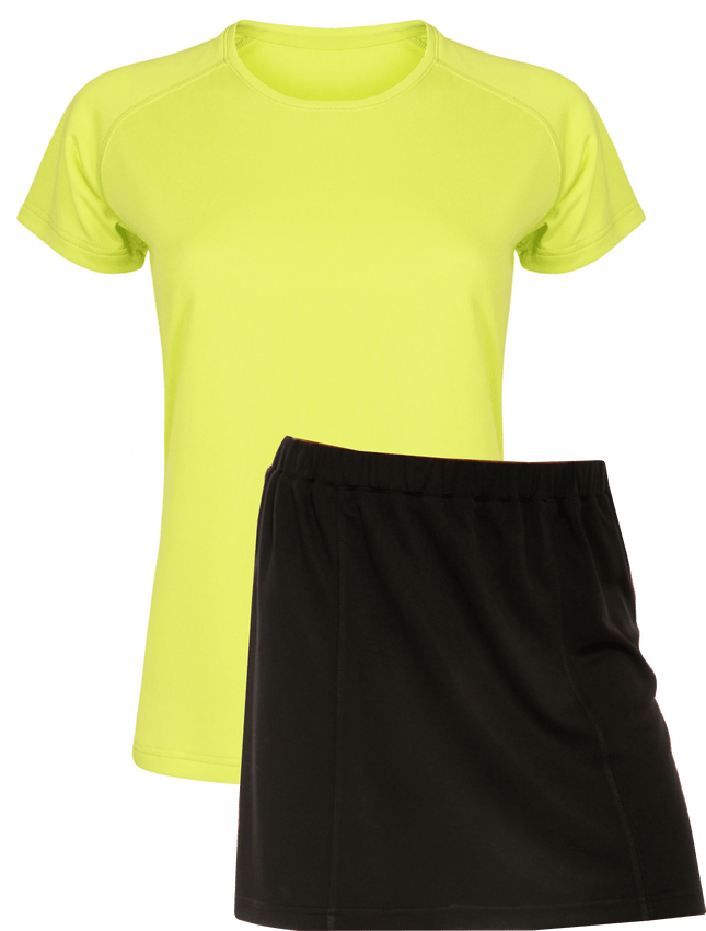 Ladies Netball / Hockey / Rounders Team Kits Gazelle Sports UK XS/8 LIME/BLACK YES