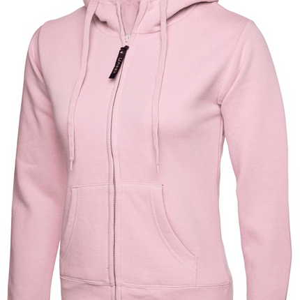 Womens Uneek Zip Up Hoody UC505 Sweatshirts / Hoodies Gazelle Sports UK XS/8 Pink Yes