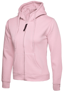 Womens Uneek Zip Up Hoody UC505 Sweatshirts / Hoodies Gazelle Sports UK XS/8 Pink Yes