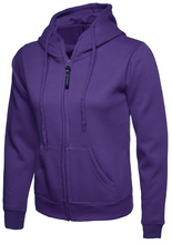 Load image into Gallery viewer, Womens Uneek Zip Up Hoody UC505 Sweatshirts / Hoodies Gazelle Sports UK XS/8 Purple Yes
