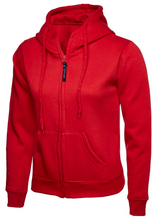 Load image into Gallery viewer, Womens Uneek Zip Up Hoody UC505 Sweatshirts / Hoodies Gazelle Sports UK XS/8 Red Yes