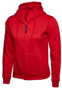 Womens Uneek Zip Up Hoody UC505 Sweatshirts / Hoodies Gazelle Sports UK XS/8 Red Yes