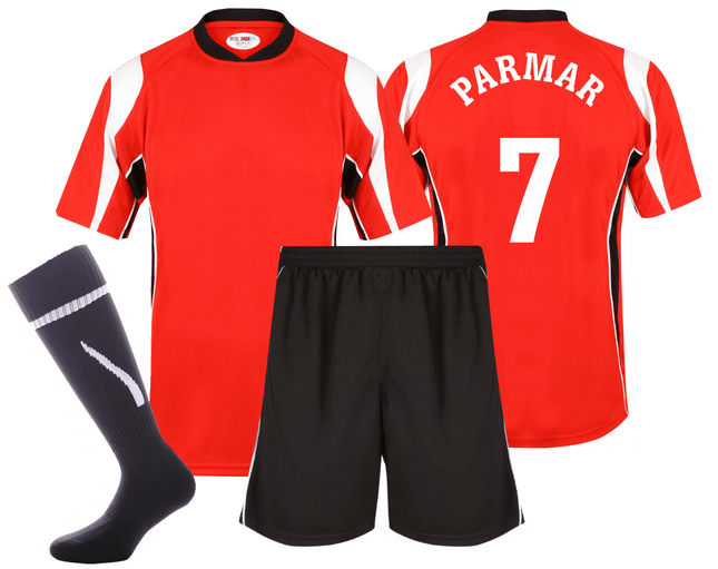 Kids Rio Kits Gazelle Sports UK XSJ/26/6-7yrs Red/Black No