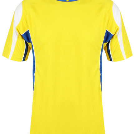 Rio Crew sports top Gazelle Sports UK Yes XS Col A) Yellow/ Royal/ White