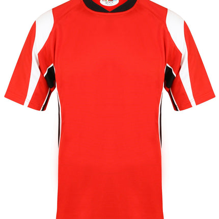Rio Crew sports top Gazelle Sports UK Yes XS Col B) Red/ Black/ White
