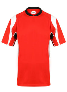 Rio Crew sports top Gazelle Sports UK Yes XS Col B) Red/ Black/ White