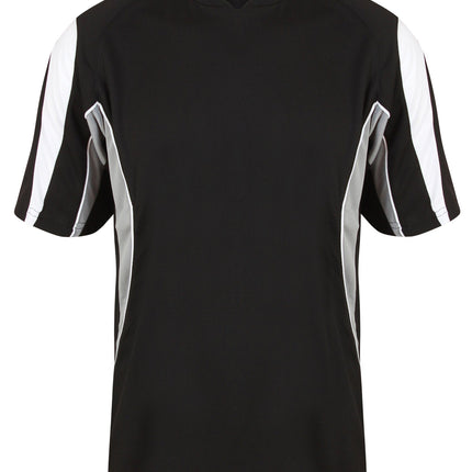 Rio Crew sports top Gazelle Sports UK Yes XS Col C) Black/ Silver/ White