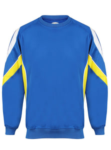 Rio Sweatshirt Gazelle Sports UK Yes XS Col A) Royal/ Yellow/ White