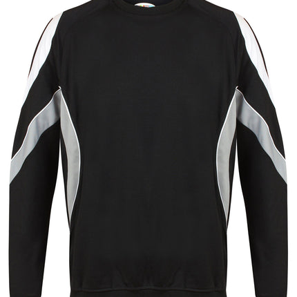 Rio Sweatshirt Kids Gazelle Sports UK Yes XSJ/26 Col C) Black/ Silver/ White