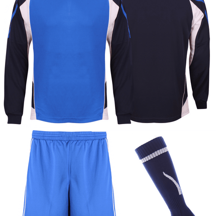 Kids Teamstar Long Sleeve Full Kits Gazelle Sports UK SJ/28 A Royal/Navy/White YES