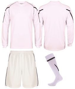 Adults Teamstar Long Sleeve Full Kit Gazelle Sports UK XS White/Black Yes