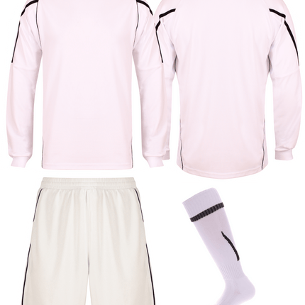 Kids Teamstar Long Sleeve Full Kits Gazelle Sports UK SJ/28 F White/Black YES