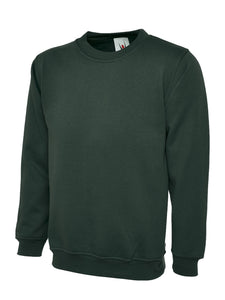 Uneek Classic Sweatshirt Gazelle Sports UK XS Bottle Green 