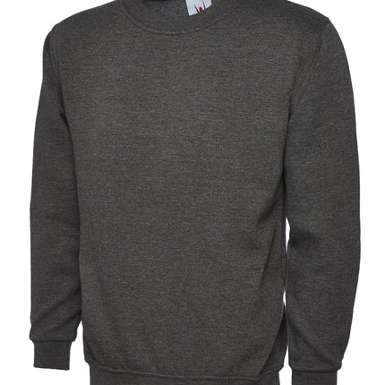 Uneek Classic Sweatshirt Gazelle Sports UK XS Charcoal 