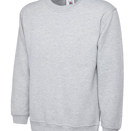 Uneek Classic Sweatshirt Gazelle Sports UK XS Heather Grey 