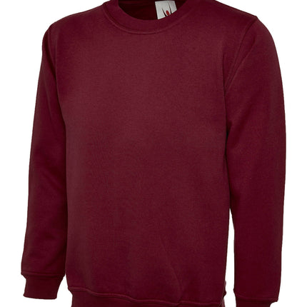 Uneek Classic Sweatshirt Gazelle Sports UK XS Maroon 