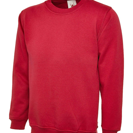Uneek Classic Sweatshirt Gazelle Sports UK XS Red 