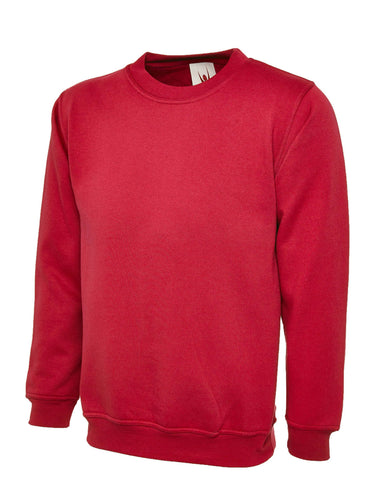 Uneek Classic Sweatshirt Gazelle Sports UK XS Red 