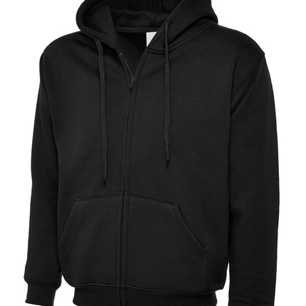 Uneek Classic Zip hoodie Gazelle Sports UK XS Black 
