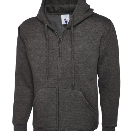 Uneek Classic Zip hoodie Gazelle Sports UK XS Charcoal 
