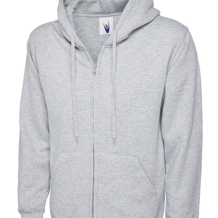 Uneek Classic Zip hoodie Gazelle Sports UK XS Heather Grey 