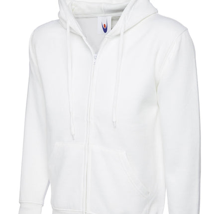 Uneek Classic Zip hoodie Gazelle Sports UK XS White 