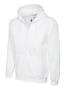 Uneek Classic Zip hoodie Gazelle Sports UK XS White 