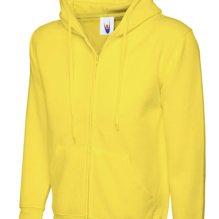 Uneek Classic Zip hoodie Gazelle Sports UK XS Yellow 