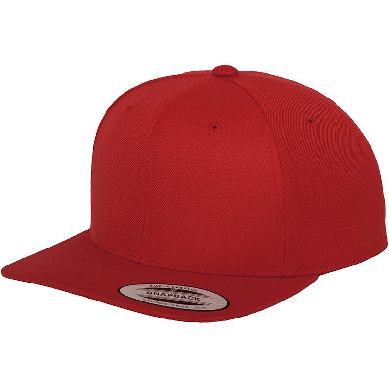 Classic Snap Back Cap by Flexfit Yupoong YP001 Gazelle Sports UK Yes (Minimum 20) Red 