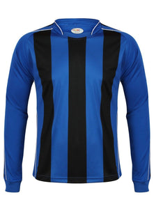 Italia Long Sleeve Football Top Gazelle Sports UK XS Royal/Black No