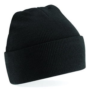 Junior Cuffed Beanie Hat by Beechfield BC45B Headwear Gazelle Sports UK No Black 