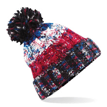 Load image into Gallery viewer, Adults Corkscrew pom pom Beanie Headwear Gazelle Sports UK Black Jacks No 