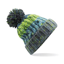 Load image into Gallery viewer, Adults Corkscrew pom pom Beanie Headwear Gazelle Sports UK Electric Grey No 