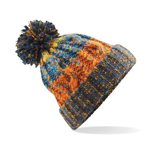 Adults Corkscrew pom pom Beanie Headwear Gazelle Sports UK Retro Blues No 