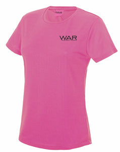 Womens WAR Branded Fitness Top War Gazelle Sports UK XS/8 Bright Pink 