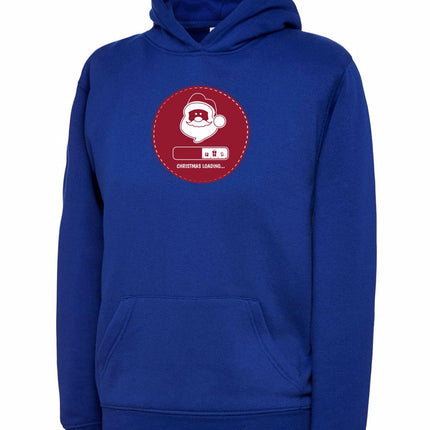 Christmas Loading Kids Hoodie Gazelle Sports UK 2yrs Royal 