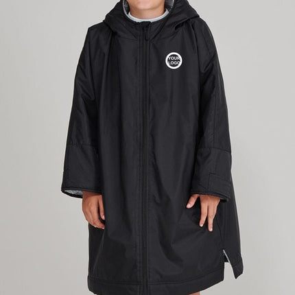 Kids Customisable waterproof changing Robe Sports Jackets Gazelle Sports UK Black 5/8 Yrs 