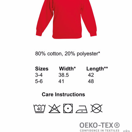 Daisy Daycare red Crew neck Sweatshirt Gazelle Sports UK 