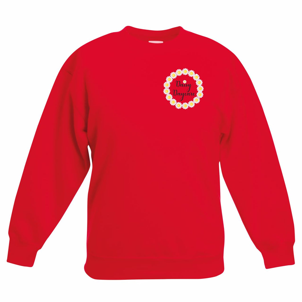 Daisy Daycare red Crew neck Sweatshirt Gazelle Sports UK Age 3/4 