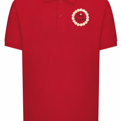 Daisy Daycare red Polo Gazelle Sports UK Age 3/4 