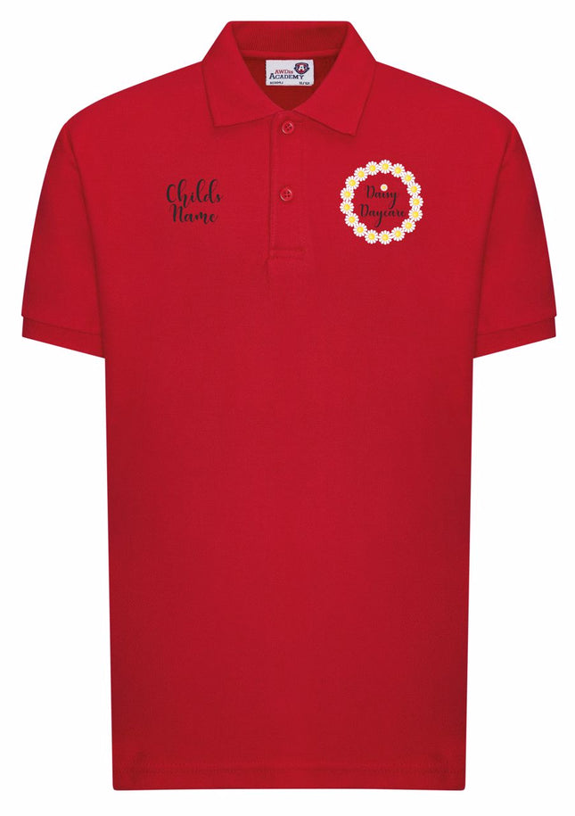 Daisy Daycare red Polo Gazelle Sports UK 