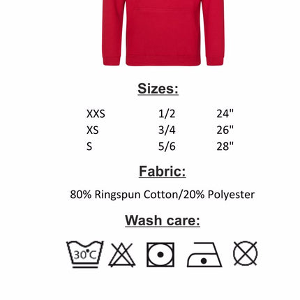 Daisy Daycare red Hooded Sweatshirt Gazelle Sports UK 