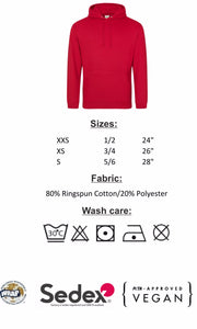 Daisy Daycare red Hooded Sweatshirt Gazelle Sports UK 