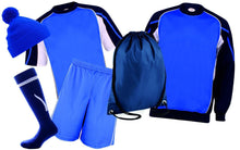 Load image into Gallery viewer, Personalized Kids Sports Kit Gift Set Sports Kits Gazelle Sports UK XSJ/26 (6/7Yrs) A Royal/Navy/White 